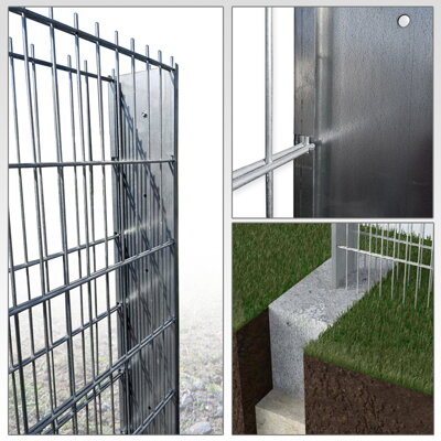 Gabiónový plot ELEGANT, pozinkovaný, zapustený