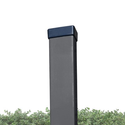 Plotový stĺpik, obdĺžnikový profil 60x40 mm, hrúbka stien 1.25 mm, pozinkovaný - antracit
