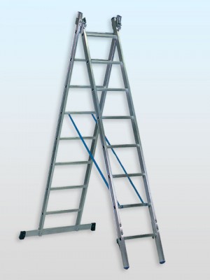 Dvojdielny univerzálny hliníkový PROFI rebrík