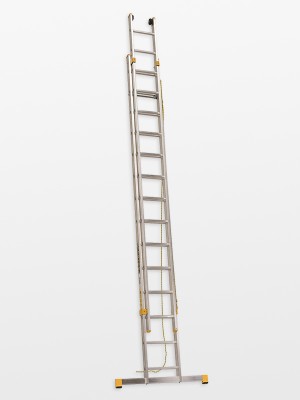 Dvojdielny výsuvný hliníkový rebrík ALVE FORTE s lanom