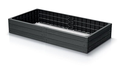 Vyvýšený záhon Prosperplast BASE WOODY antracit 149,2 cm 2. akosť