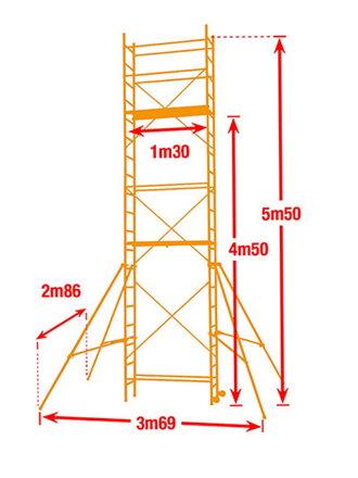 Pojazdné hliníkové lešenie Speed'UP XL