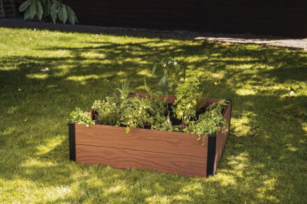 Vyvýšený záhon Keter Maple Square hnedý