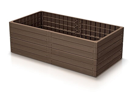 Vyvýšený záhon Prosperplast BASE WOODY hnedý 149,2 cm