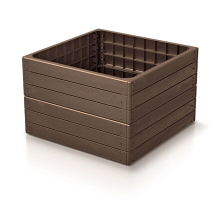 Vyvýšený záhon Prosperplast BASE WOODY hnedý 75,6 cm
