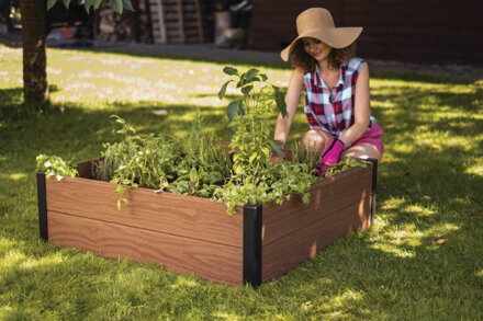 Vyvýšený záhon Keter Maple Square hnedý