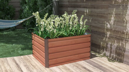 Vyvýšený záhon G21 Daisy 100 x 80 x 52 cm, plechový, hnedý