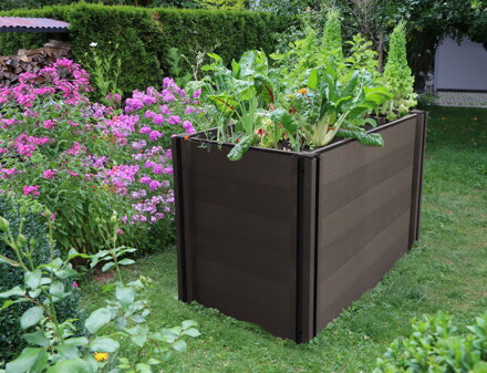 Vyvýšený záhon G21 Crop 183 x 143 x 80, WPC, Eben