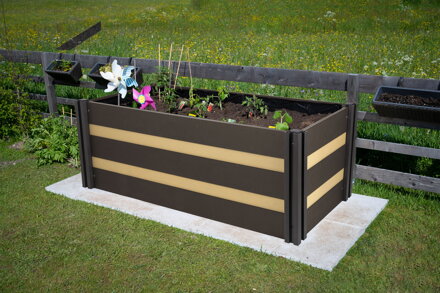 Vyvýšený záhon G21 Crop Duo 143 x 68 x 57, WPC, Cumaru