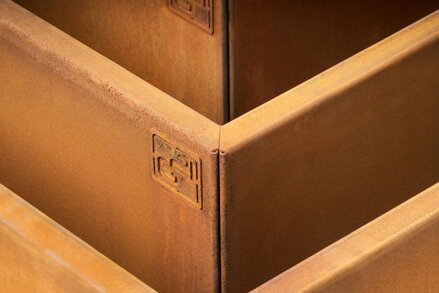 Vyvýšený záhon G21 132 x 32 x 132 cm, Corten