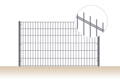 2D panel plotu ELEGANT, oko 50 x 200 mm, drôty 6/5/6 mm, pozinkovaný, antracit
