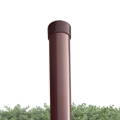 Plotový stĺpik, okrúhly profil, vonk. Ø 48 mm, hrúbka steny 1.5 mm, pozinkovaný - hnedý
