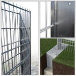 Gabiónový plot ELEGANT, pozinkovaný, zapustený