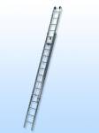 Dvojdielny výsuvný hliníkový PROFI rebrík s lanom